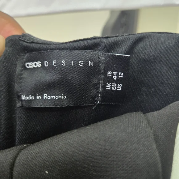 ASOS Black and White Asymmetrical Cocktail Dress - Picture 3 of 3